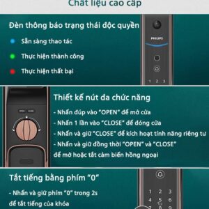 khoa cua van tay philips ddl709 7hws 3 1